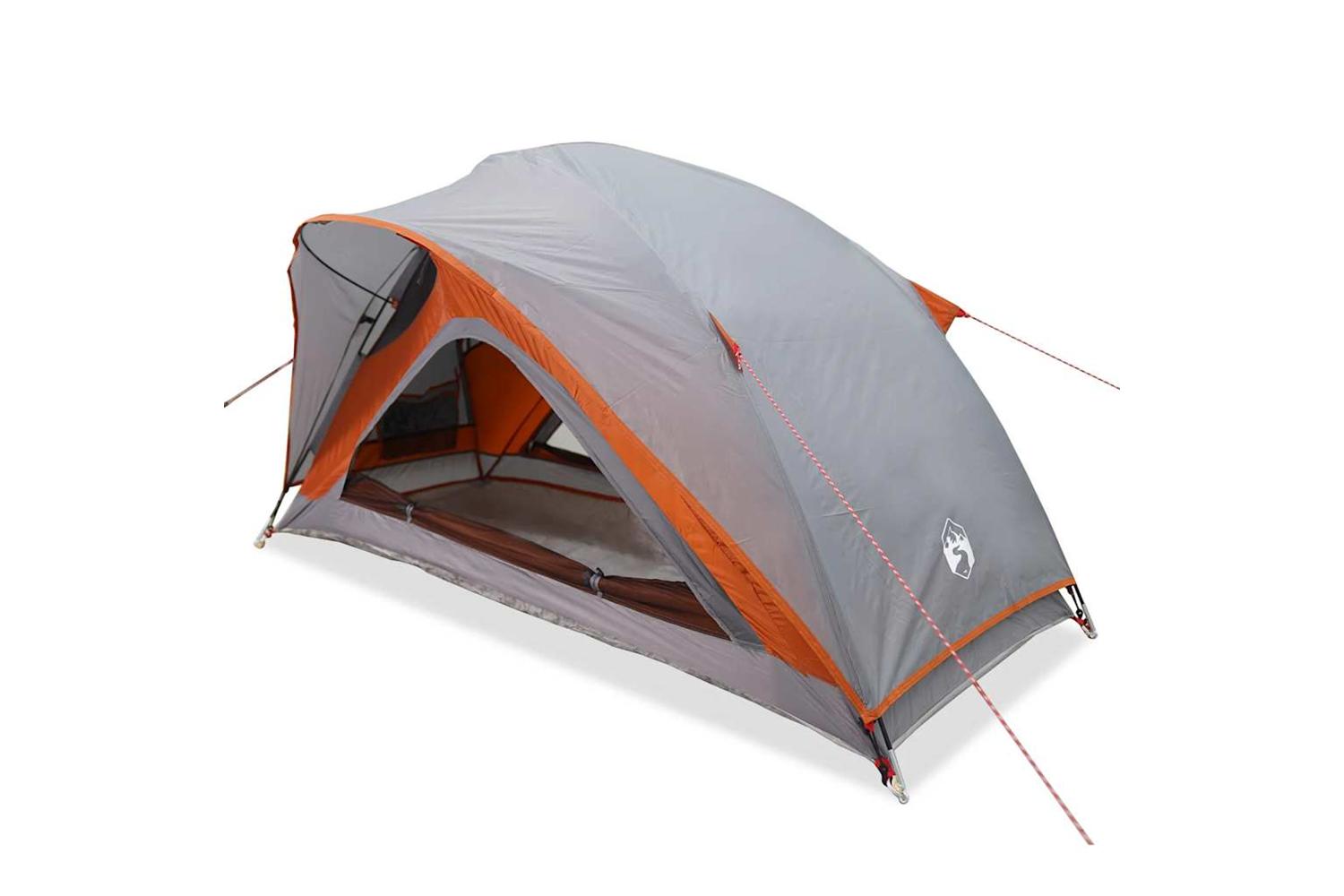 Vidaxl Camping Tent 1-person Grey And Orange Waterproof