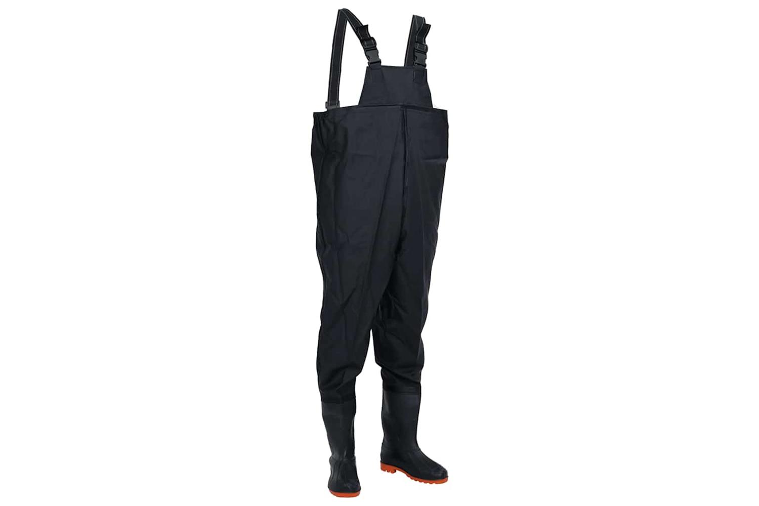 Vidaxl Chest Waders With Boots Black Size 44