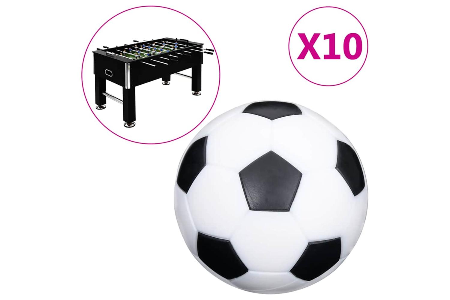 Vidaxl Football Table Balls 10 Pcs 32 Mm Abs