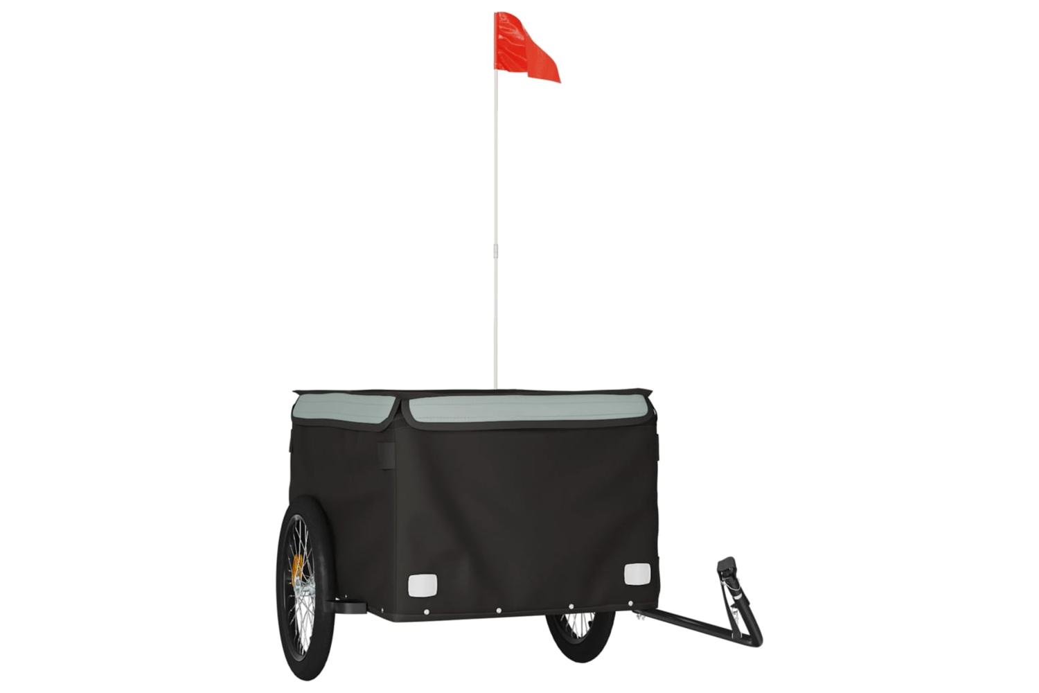 Vidaxl Bike Trailer Black And Grey 45 Kg Iron