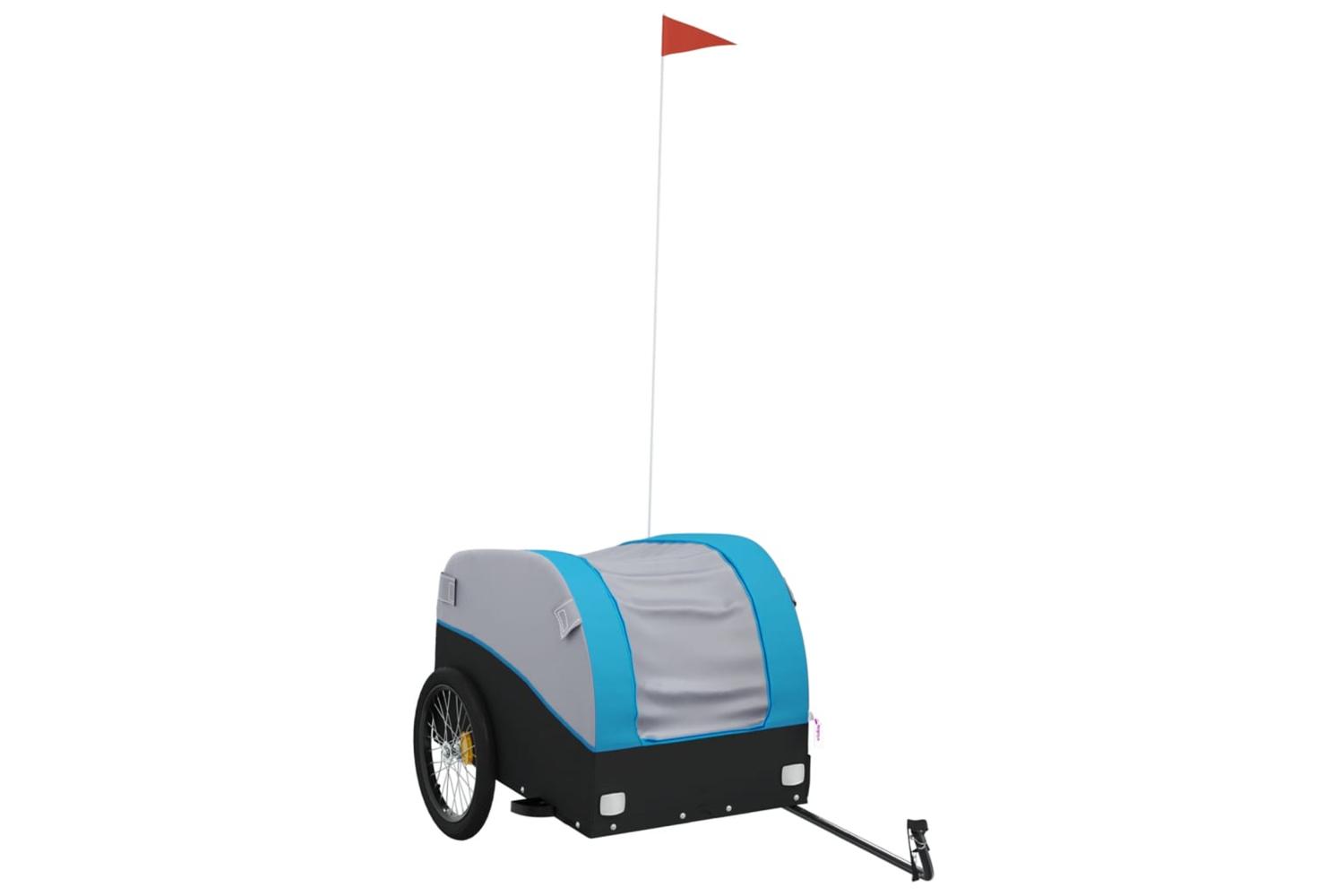 Vidaxl Bike Trailer Black And Blue 45 Kg Iron