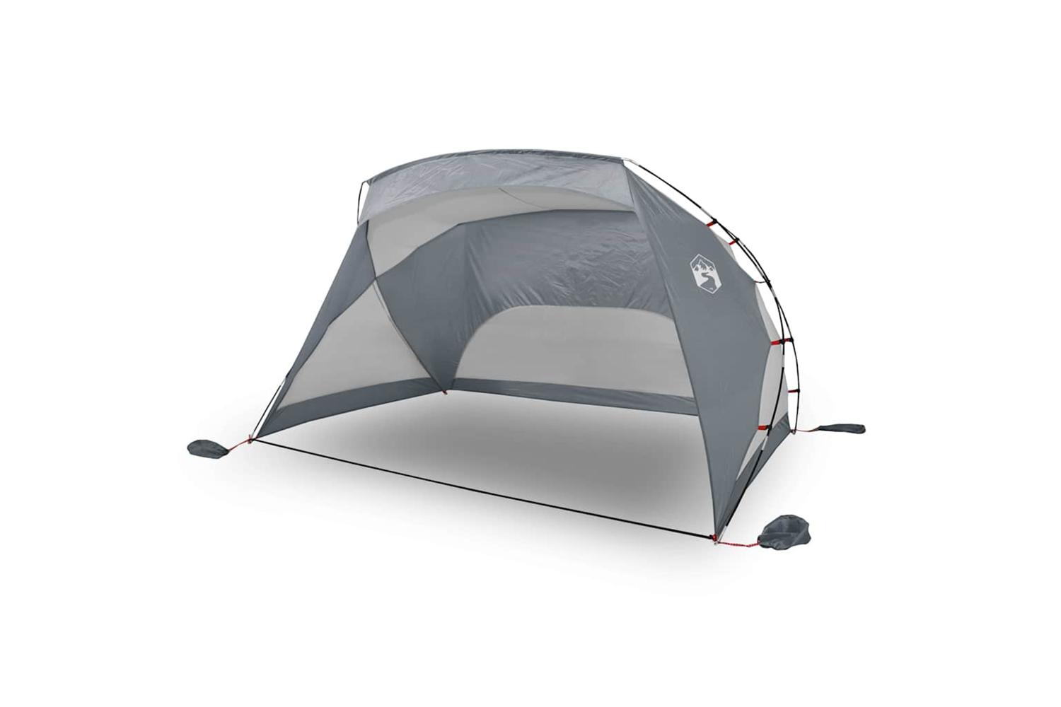 Vidaxl Beach Tent Grey 274x178x170/148 Cm 185t Polyester