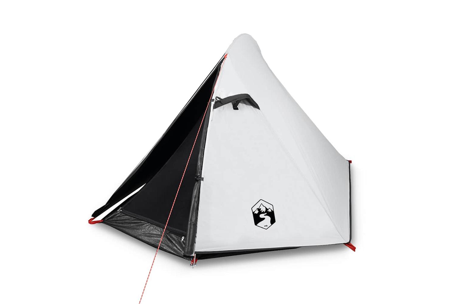 Vidaxl Camping Tent Dome 2-person White Blackout Fabric Waterproof