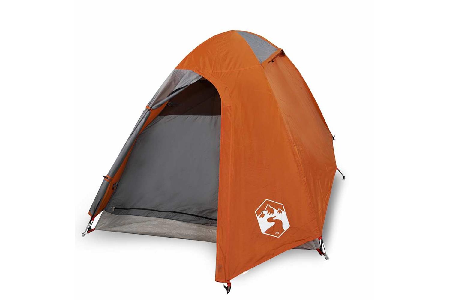 Vidaxl Camping Tent Dome 2-person Orange Waterproof