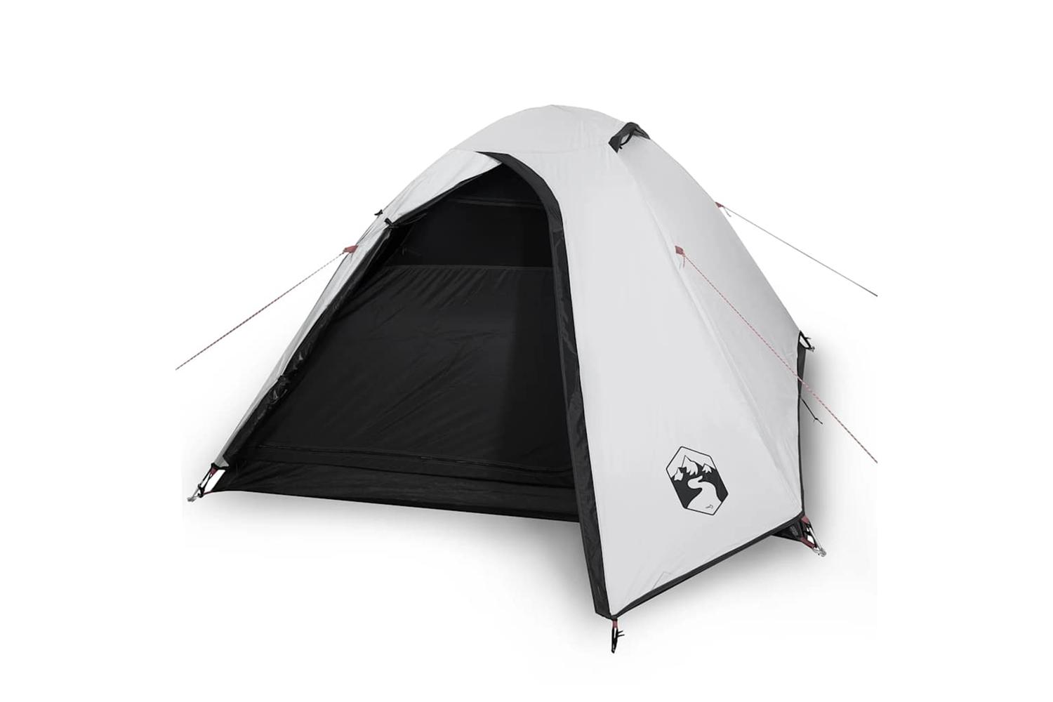 Vidaxl Camping Tent Dome 3-person White Blackout Fabric Waterproof