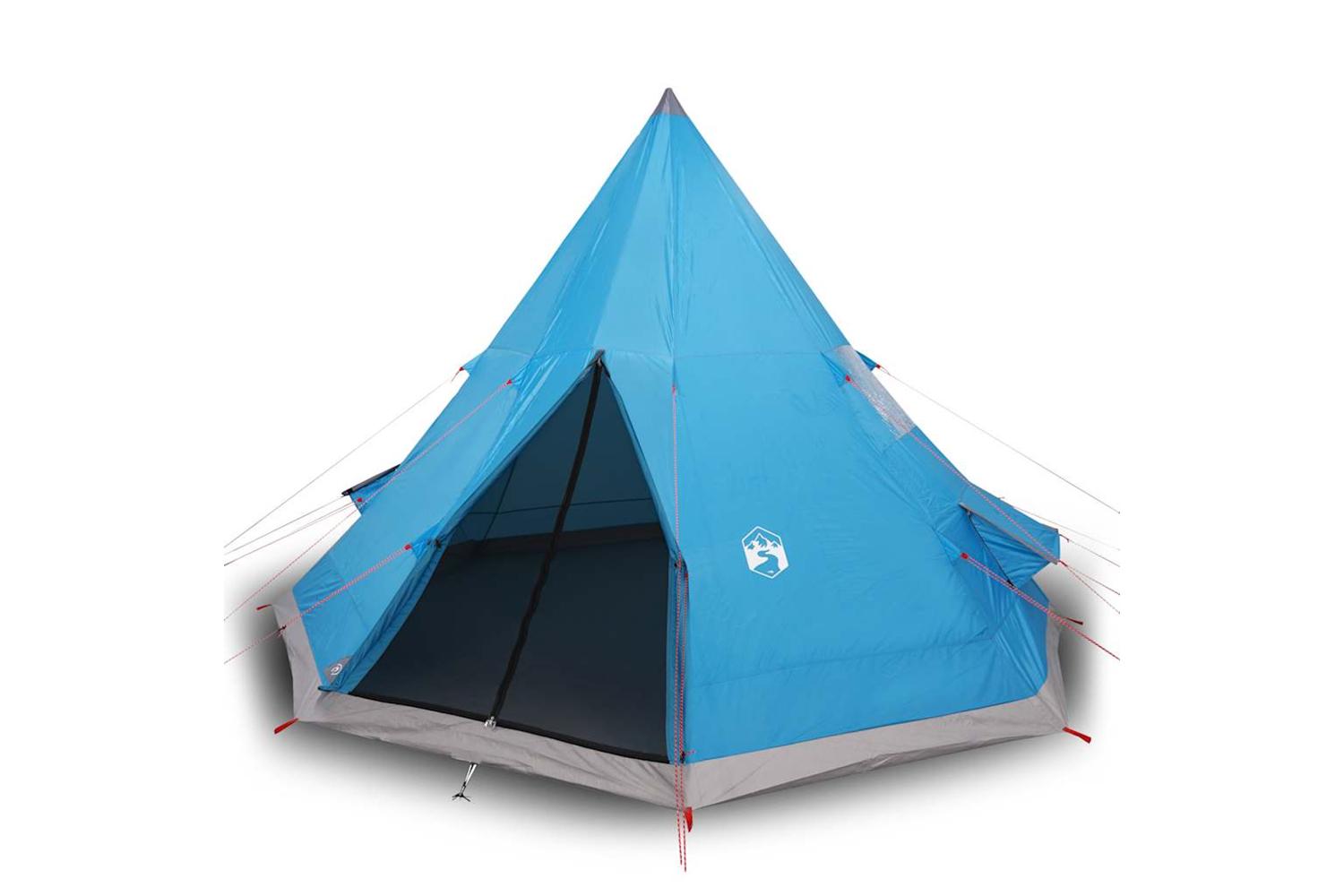Vidaxl Camping Tent Tipi 4-person Blue Waterproof