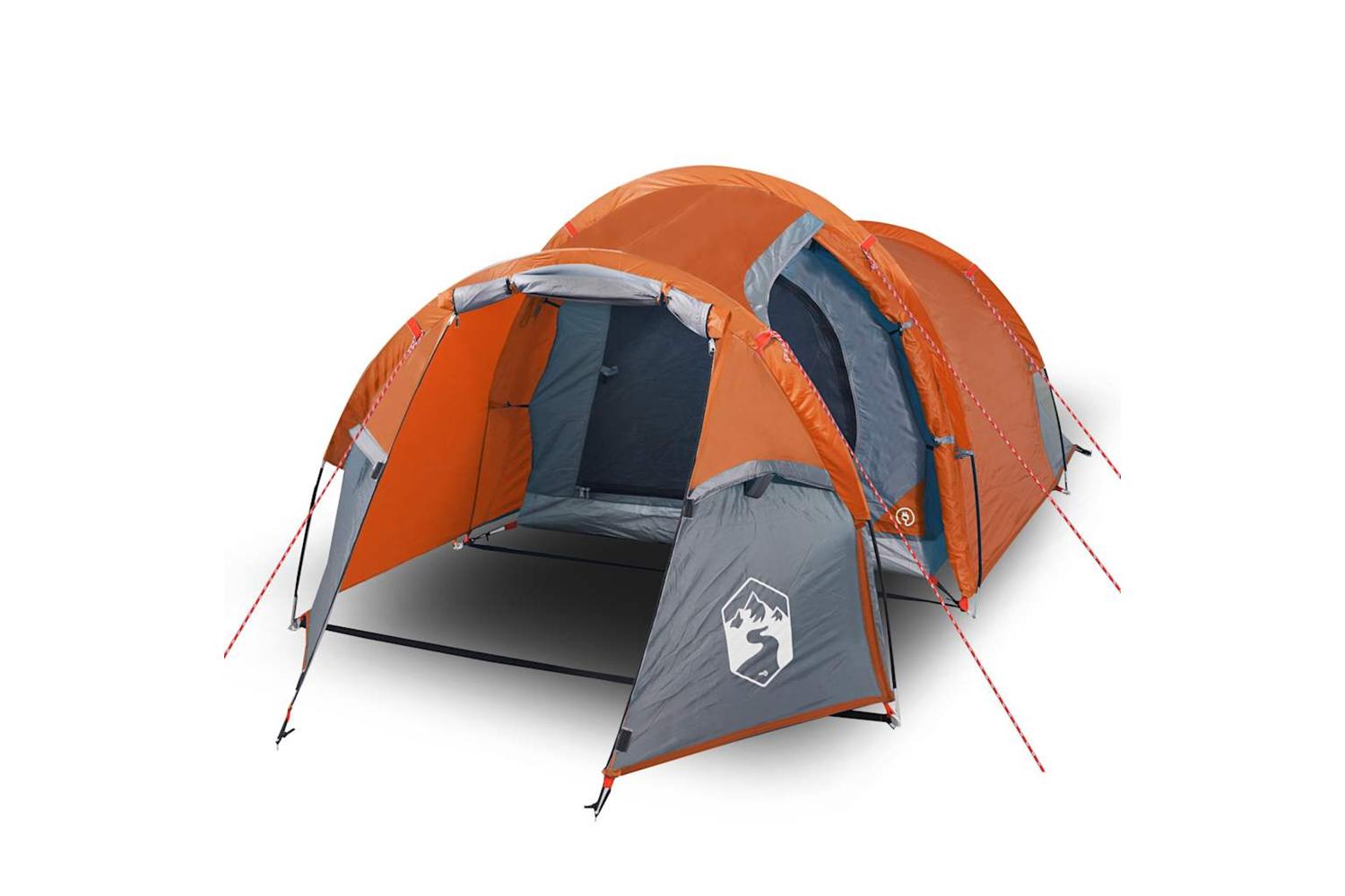 Vidaxl Camping Tent Tunnel 2-person Orange Waterproof