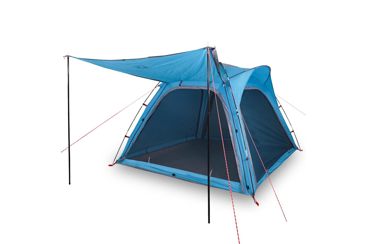 Vidaxl Camping Tent 4-person Blue Quick Release Waterproof