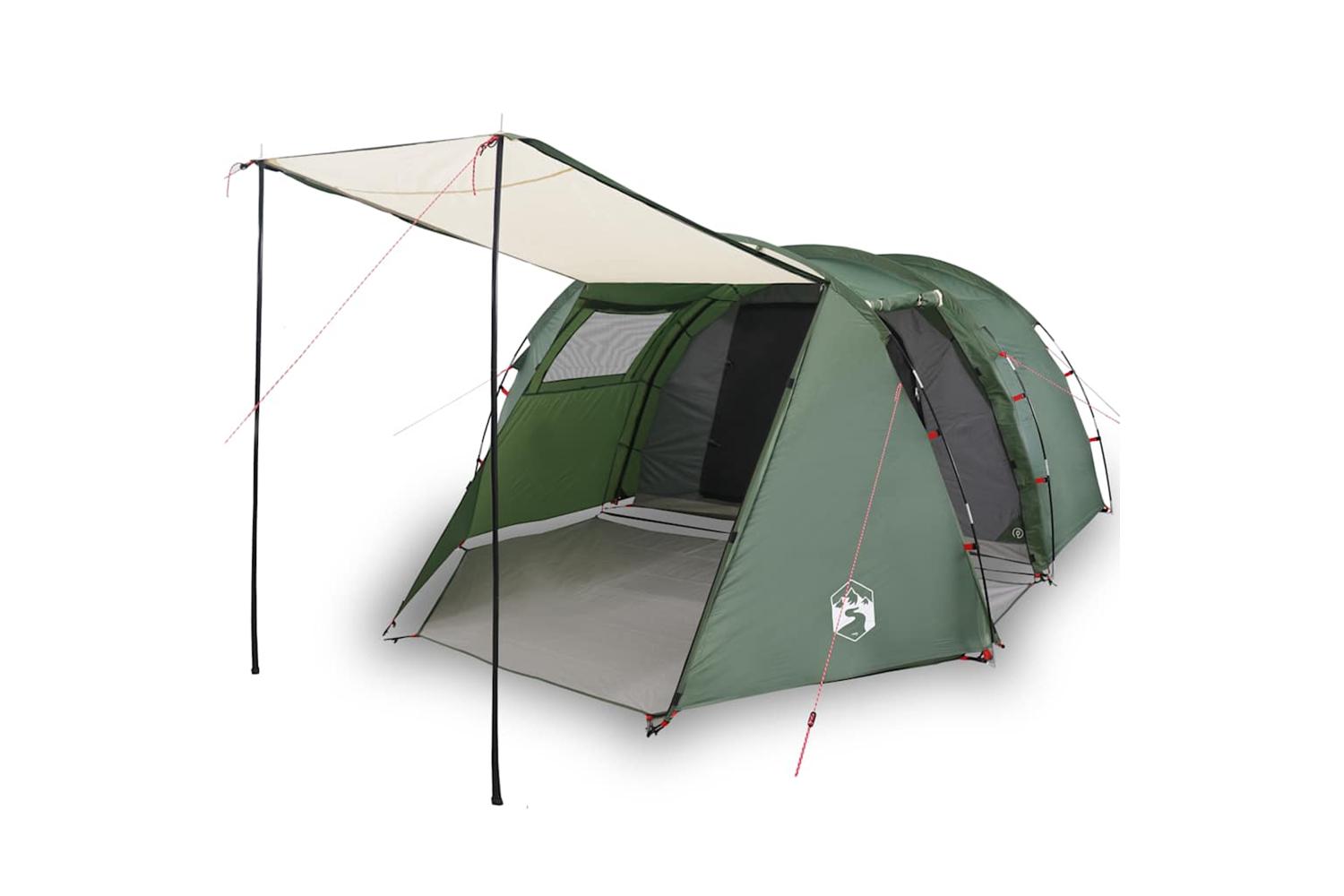 Vidaxl Camping Tent Tunnel 4-person Green Waterproof