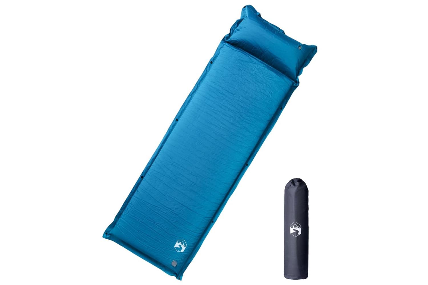 Vidaxl Self Inflating Camping Mattress With Pillow 1-person Turquoise