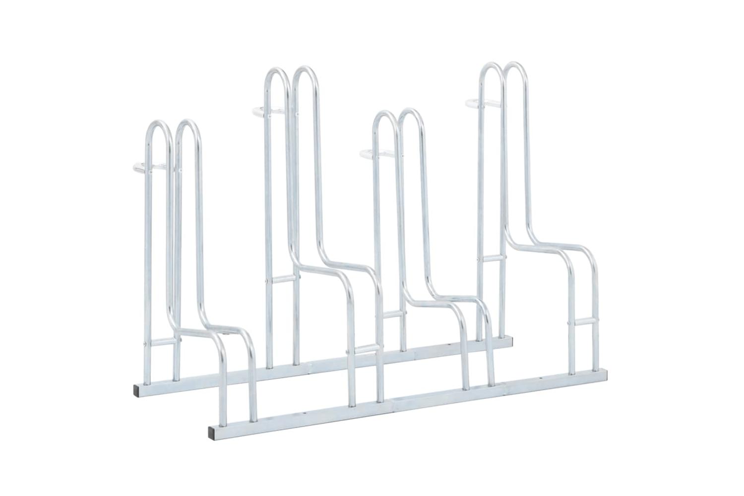 Vidaxl Bicycle Stand For 4 Bikes Floor Freestanding Galvanised Steel