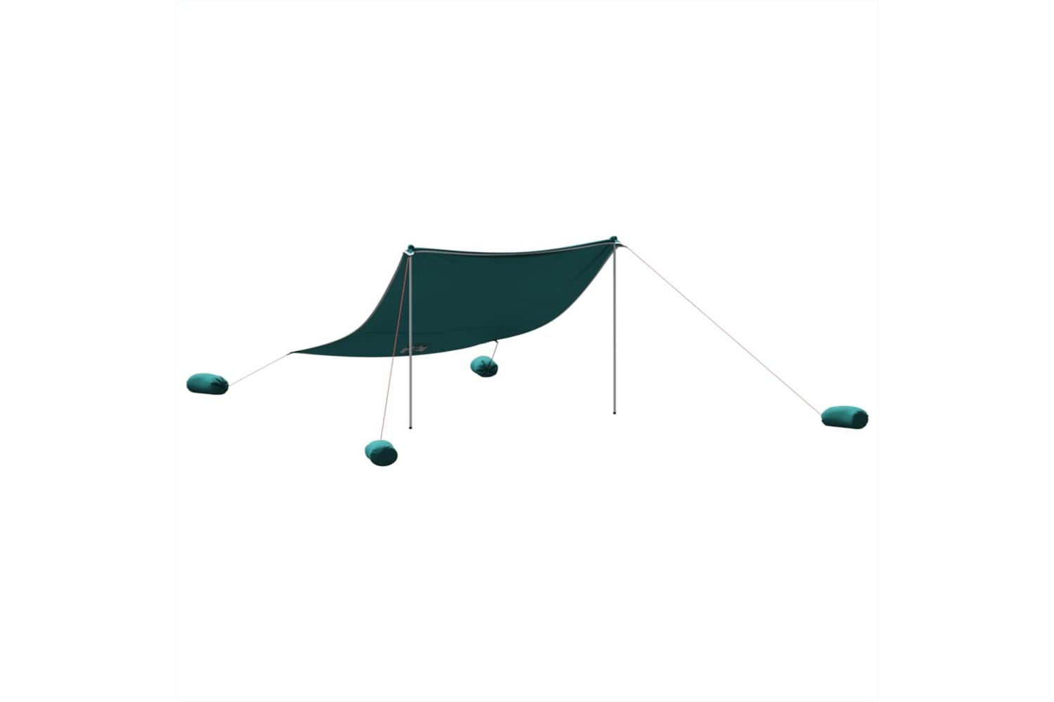 Vidaxl Beach Canopy With Sand Anchors Green 304x300 Cm