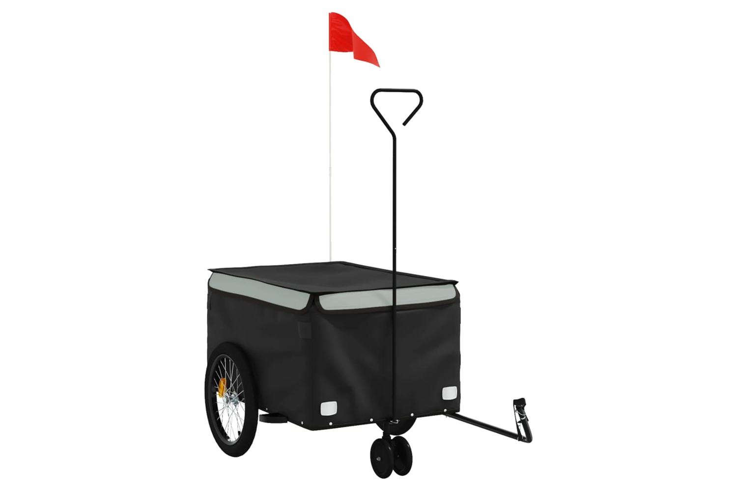 Vidaxl Bike Trailer Black And Grey 30 Kg Iron
