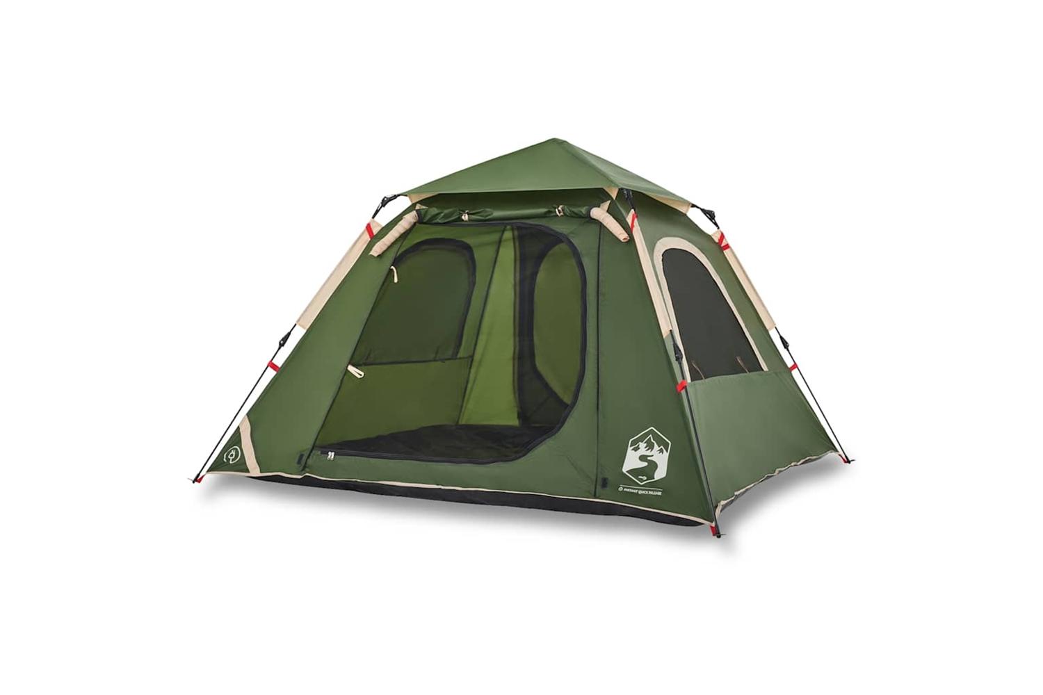 Vidaxl Camping Tent Dome 4-person Green Quick Release
