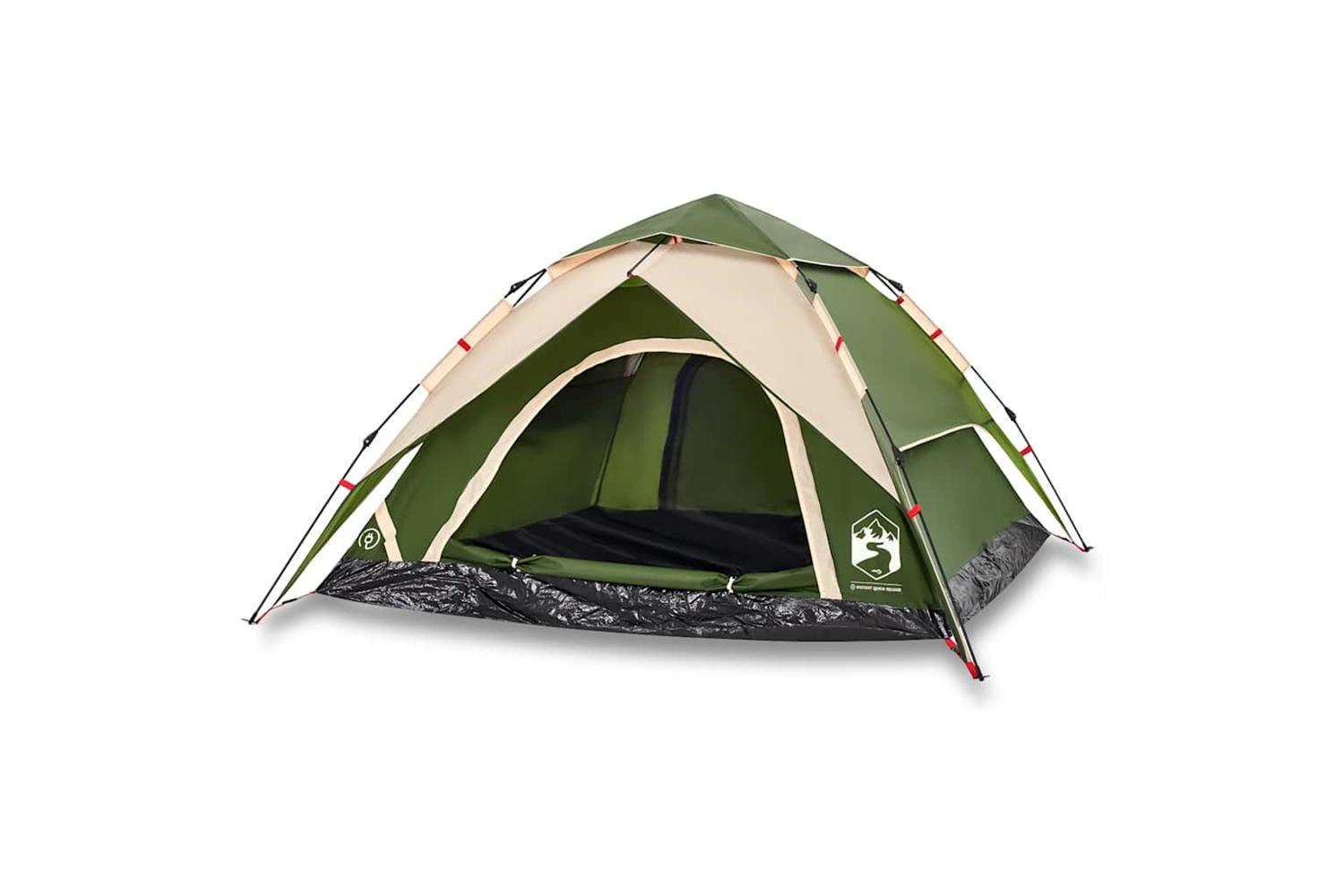Vidaxl Camping Tent Dome 4-person Green Quick Release