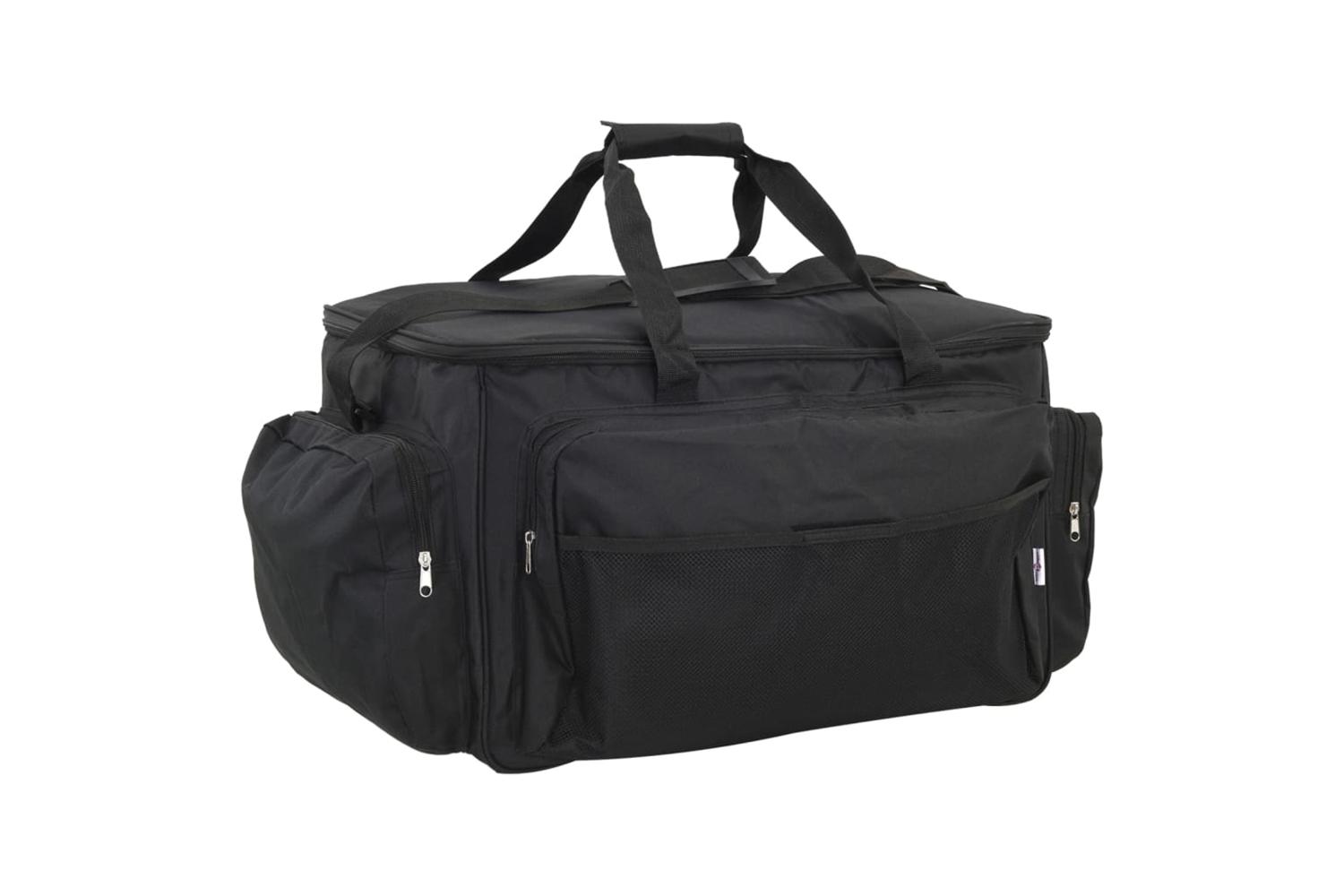 Vidaxl Fishing Bag Waterproof Black Oxford Fabric