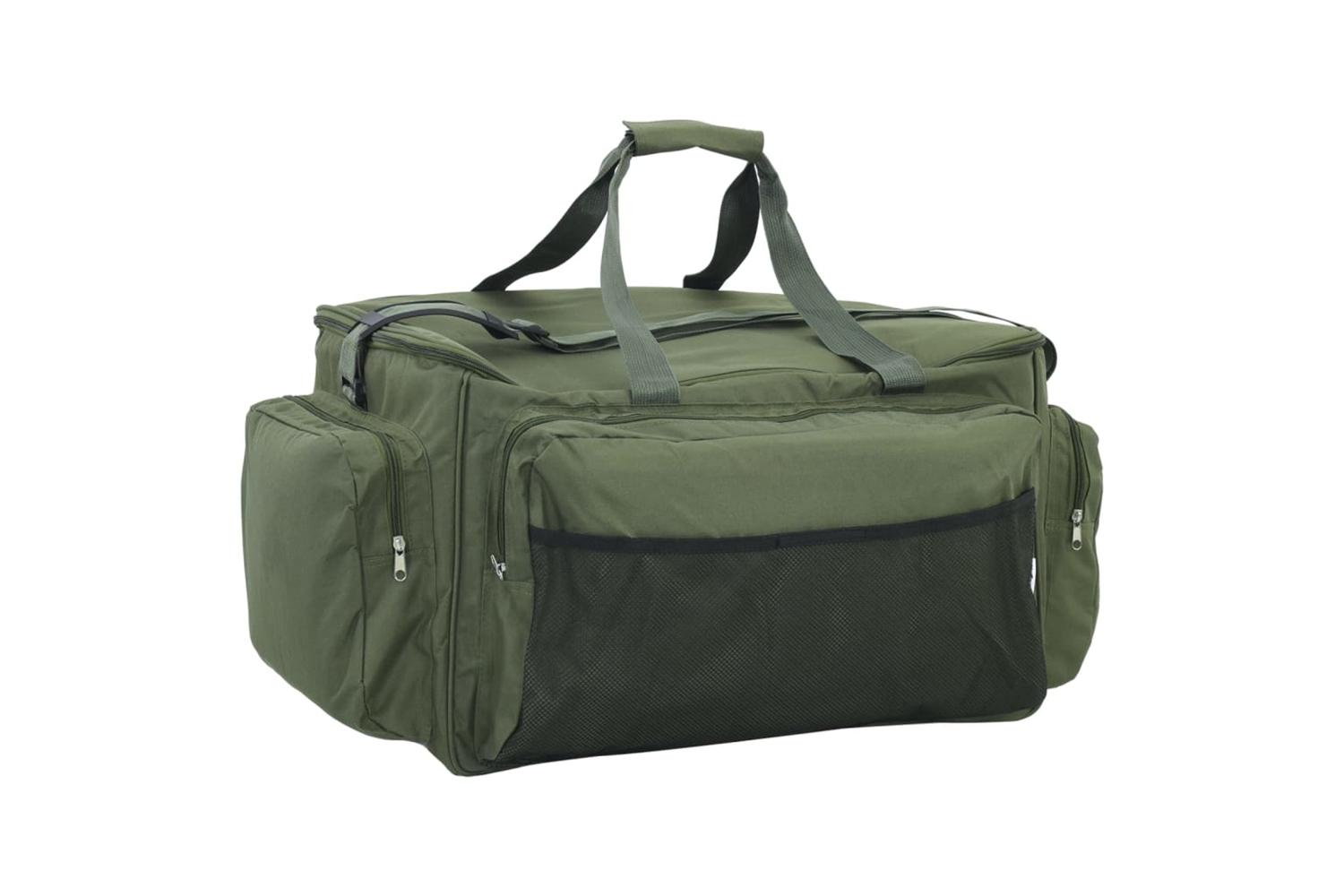Vidaxl Fishing Bag Waterproof Dark Green Oxford Fabric