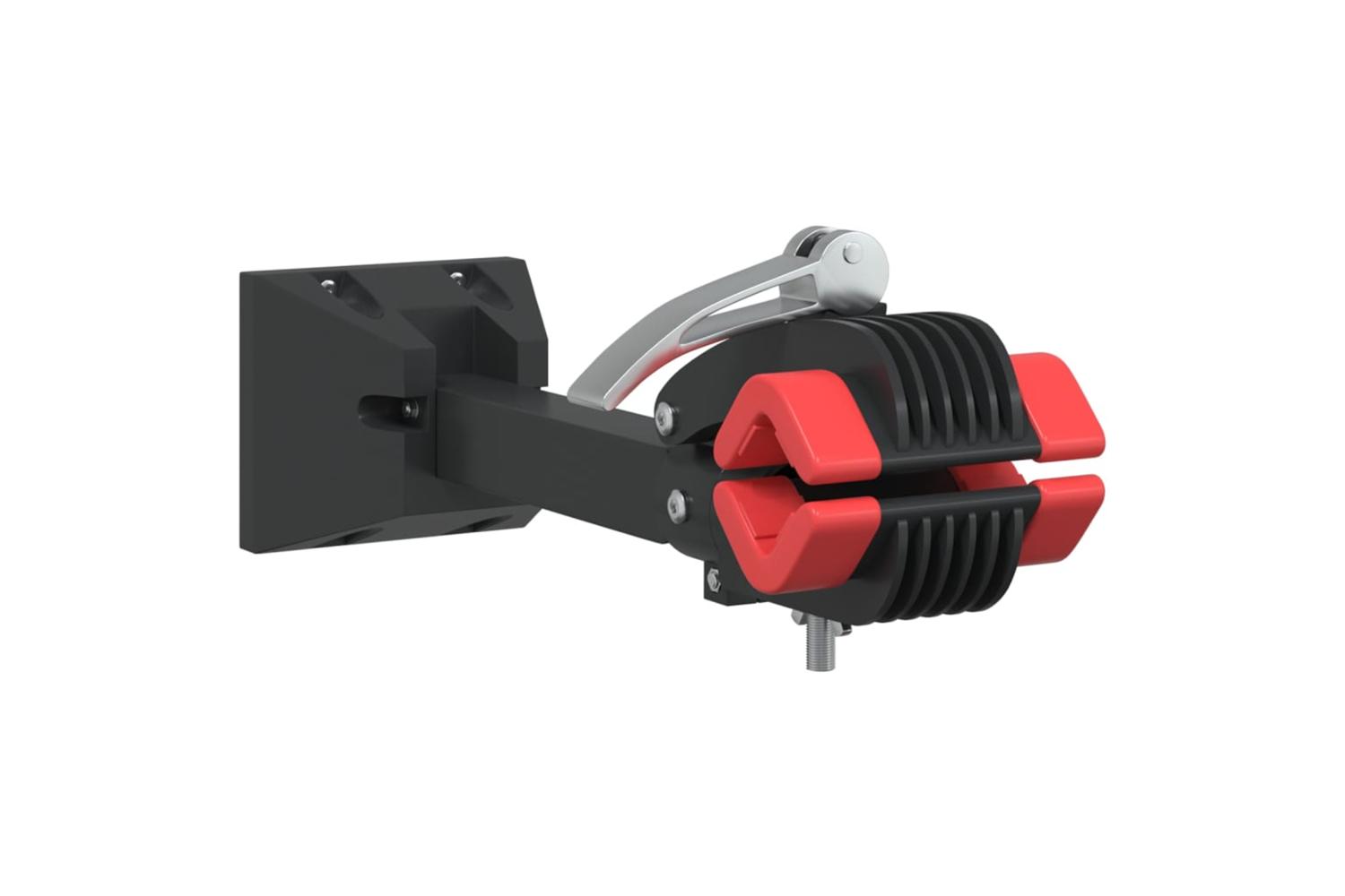 Vidaxl Bike Repair Stand Wall Mounted Foldable Red And Black Steel