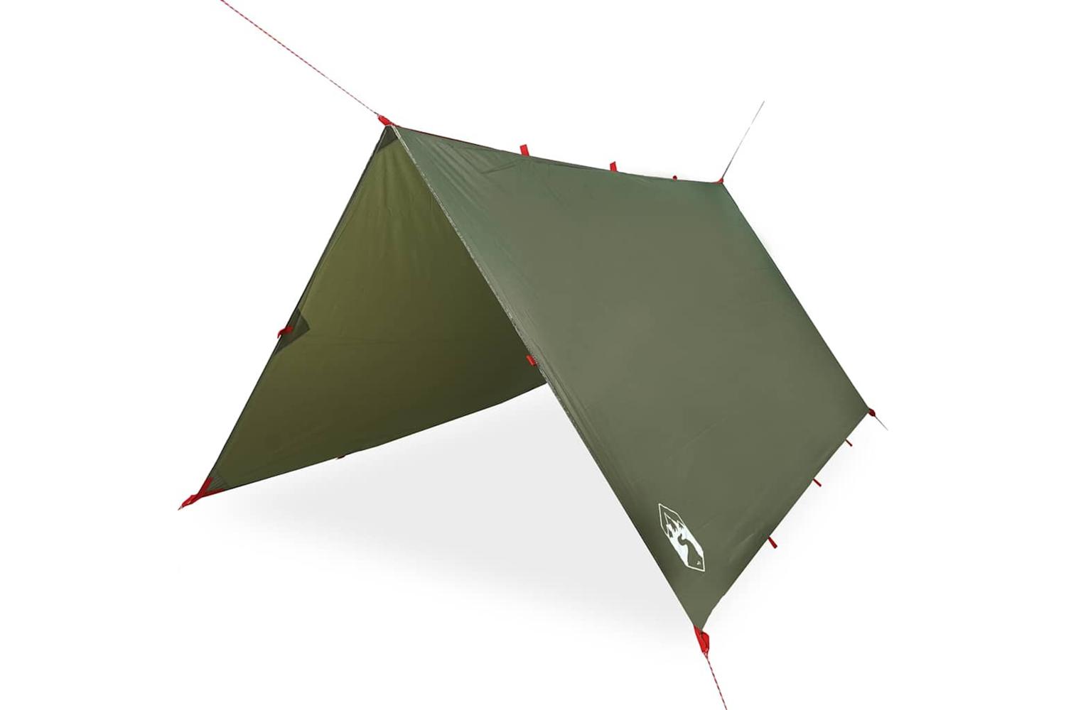 Vidaxl Camping Tarp Olive Green 306x306 Cm Waterproof