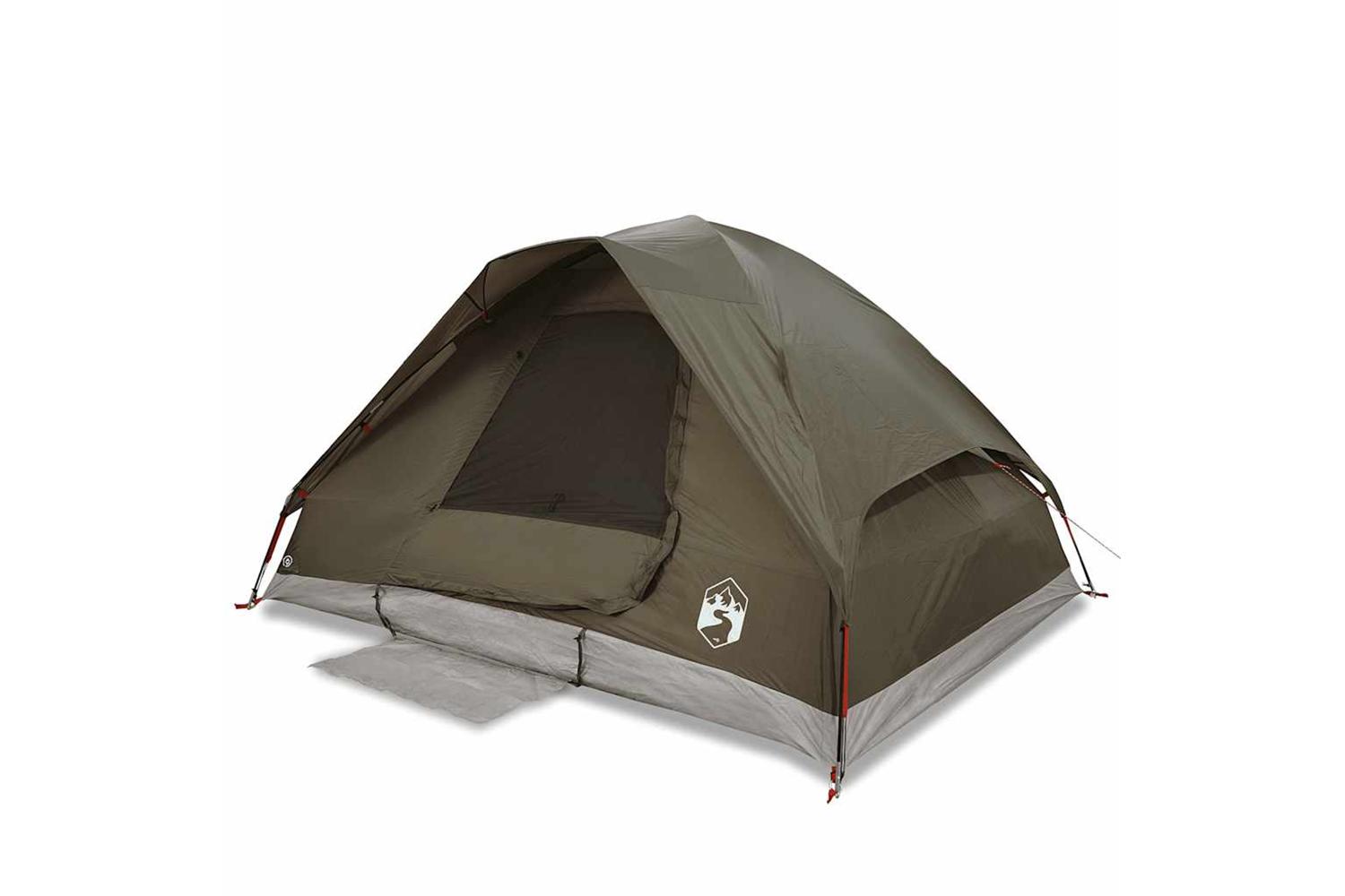 Vidaxl Camping Tent Dome 4-person Brown Waterproof