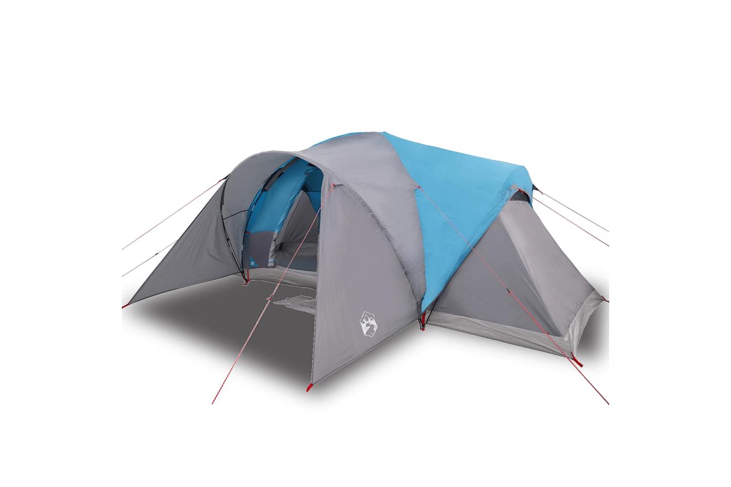 Vidaxl Camping Tent Tunnel 4-person Grey And Orange Waterproof