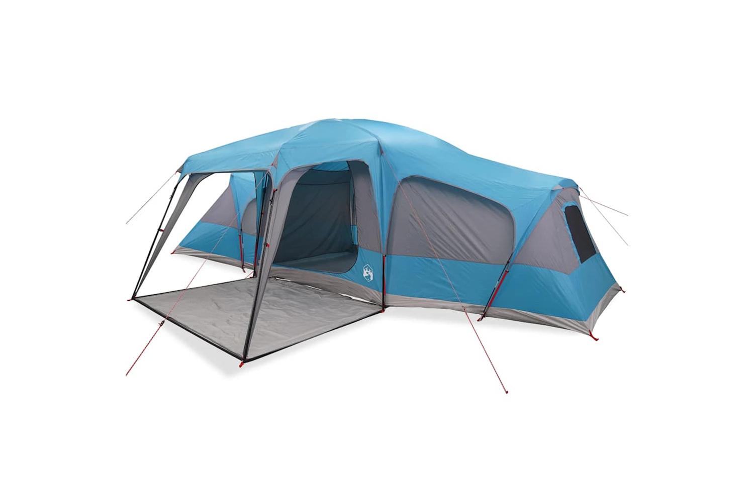 Vidaxl Family Tent Cabin 6-person Grey And Orange Waterproof