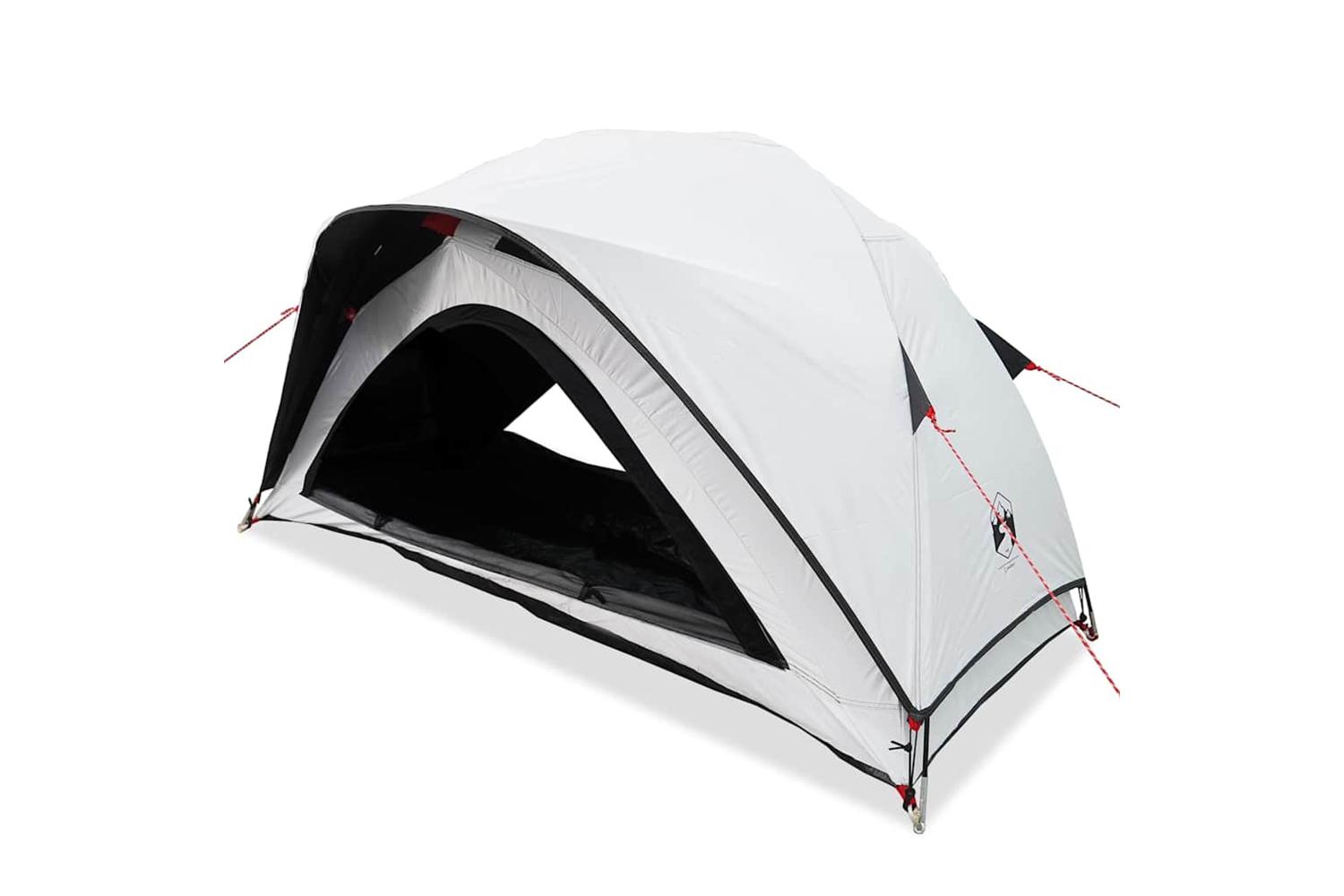 Vidaxl Camping Tent 1-person White Blackout Fabric Waterproof