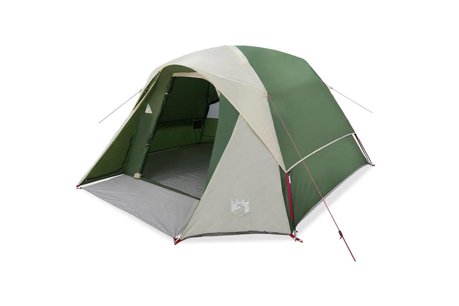 Vidaxl Camping Tent Cabin 4-person Green Waterproof