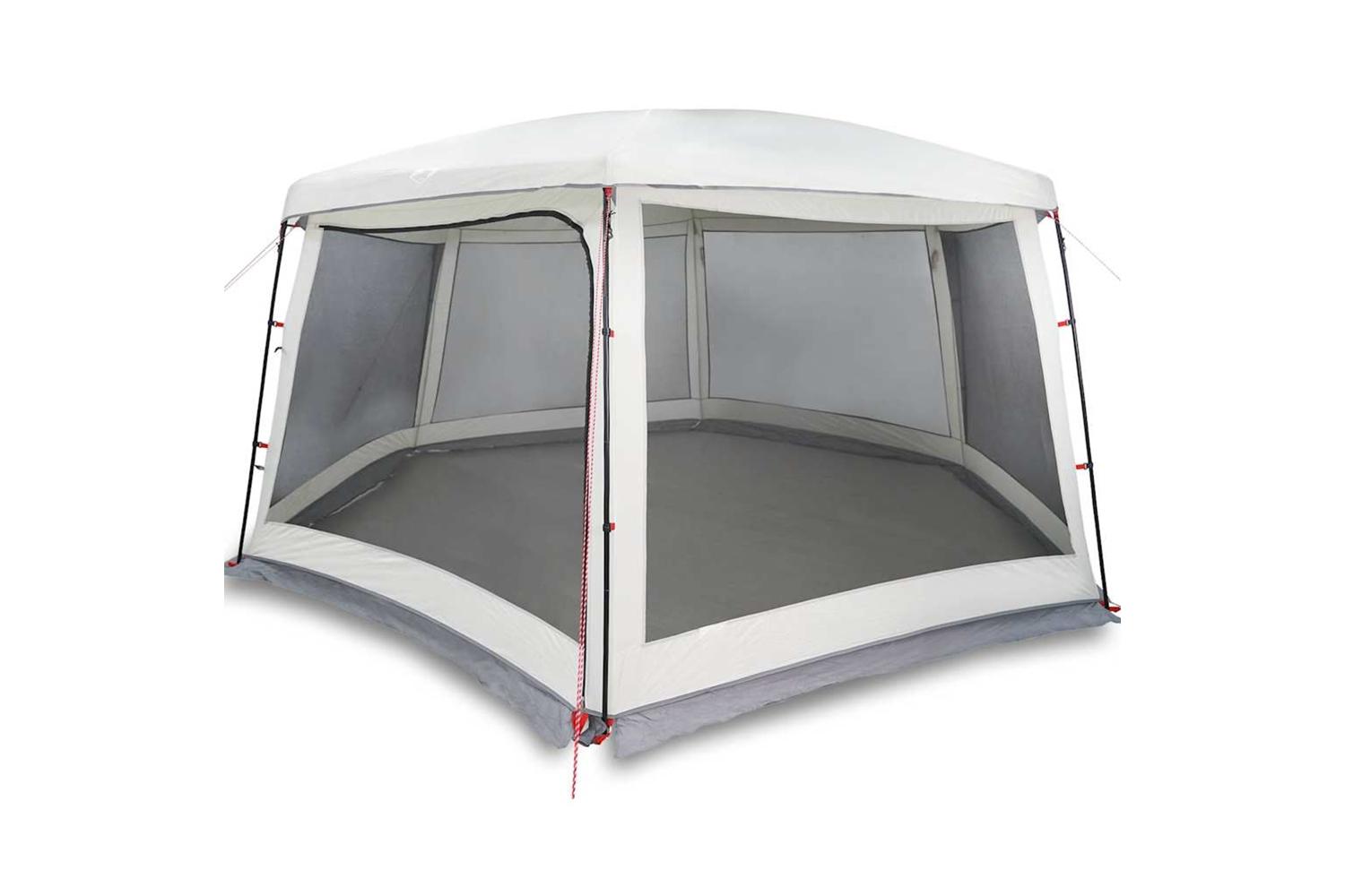 Vidaxl Pool Tent With Removable Fly & Mesh Walls Grey 670x590 Cm