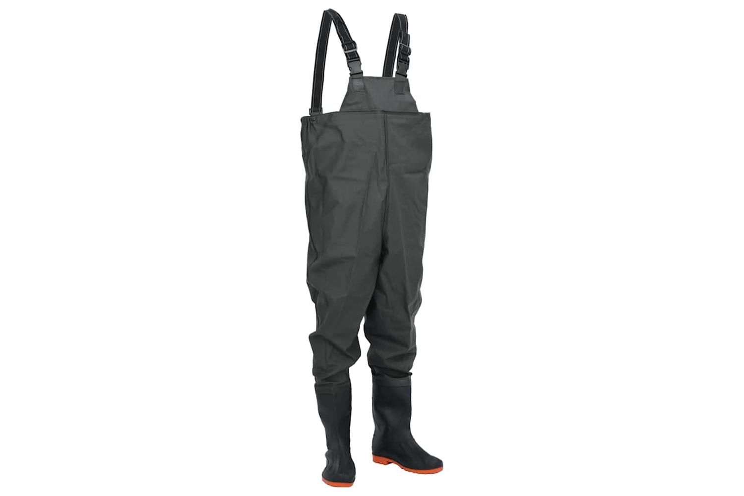 Vidaxl Chest Waders With Boots Dark Green Size 39