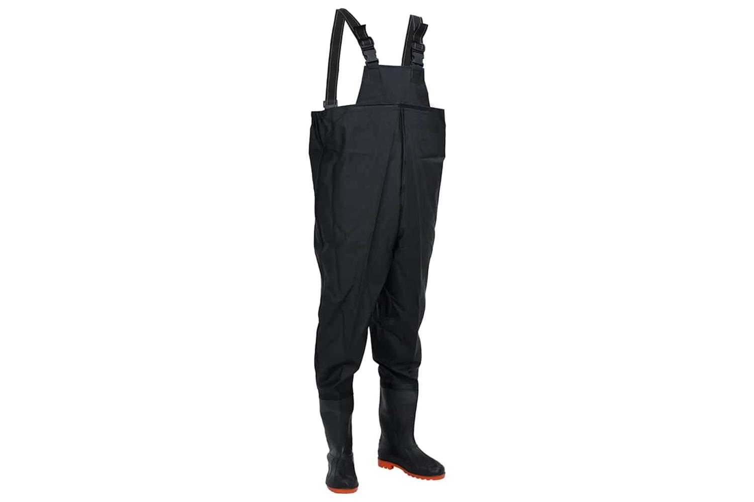 Vidaxl Chest Waders With Boots Black Size 41