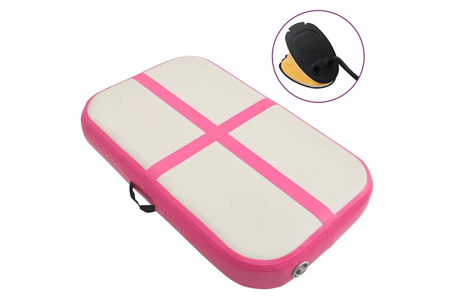 Vidaxl Inflatable Gymnastics Mat With Pump 60x100x10 Cm Pvc Pink