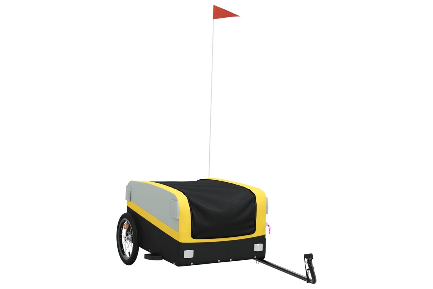 Vidaxl Bike Trailer Black And Yellow 45 Kg Iron