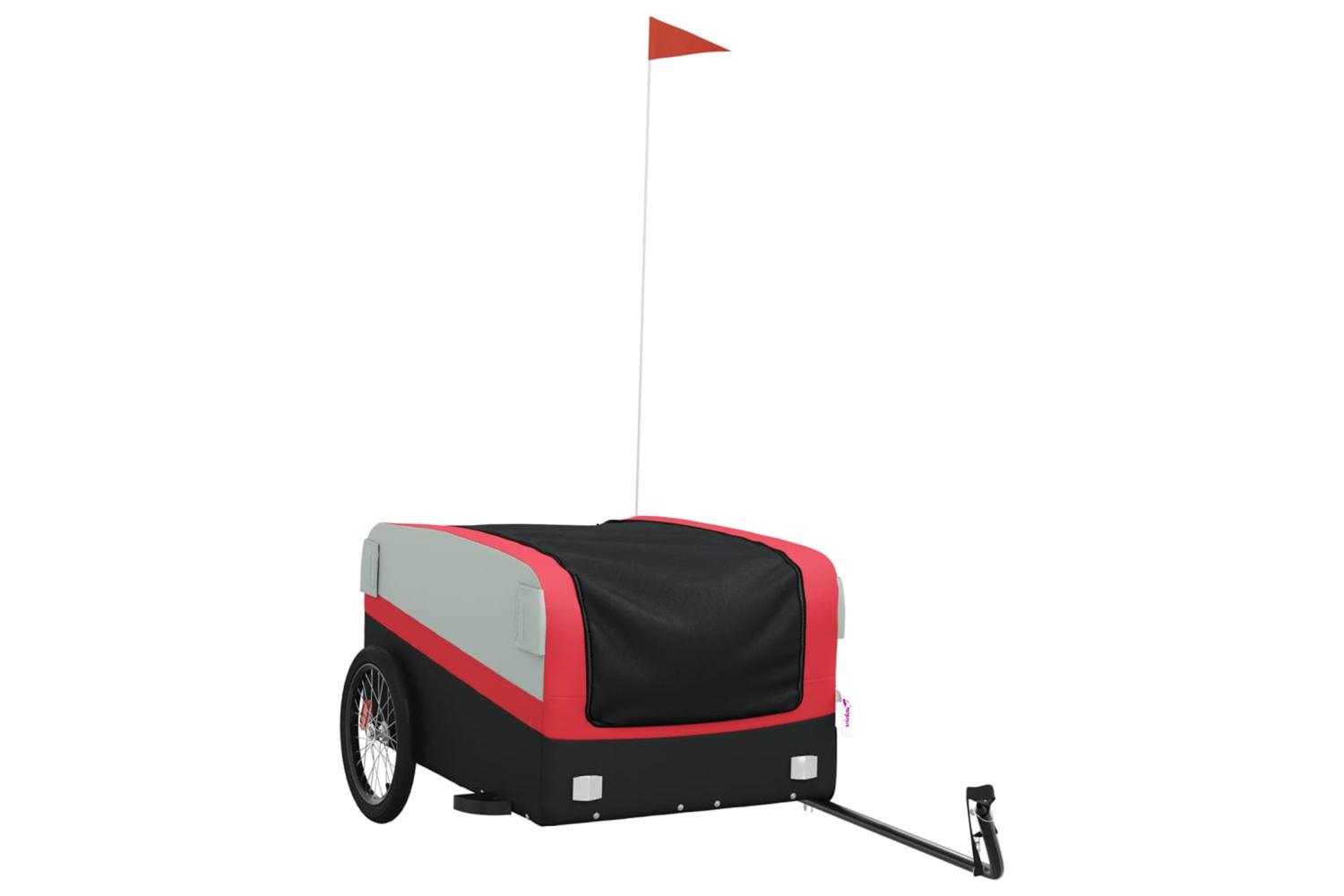 Vidaxl Bike Trailer Black And Red 45 Kg Iron