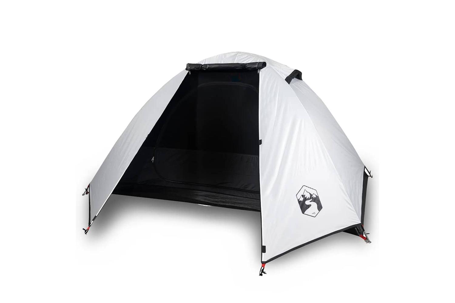 Vidaxl Camping Tent Dome 2-person White Blackout Fabric Waterproof