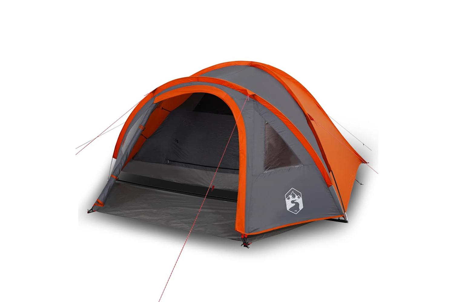 Vidaxl Camping Tent Dome 4-person Orange Waterproof