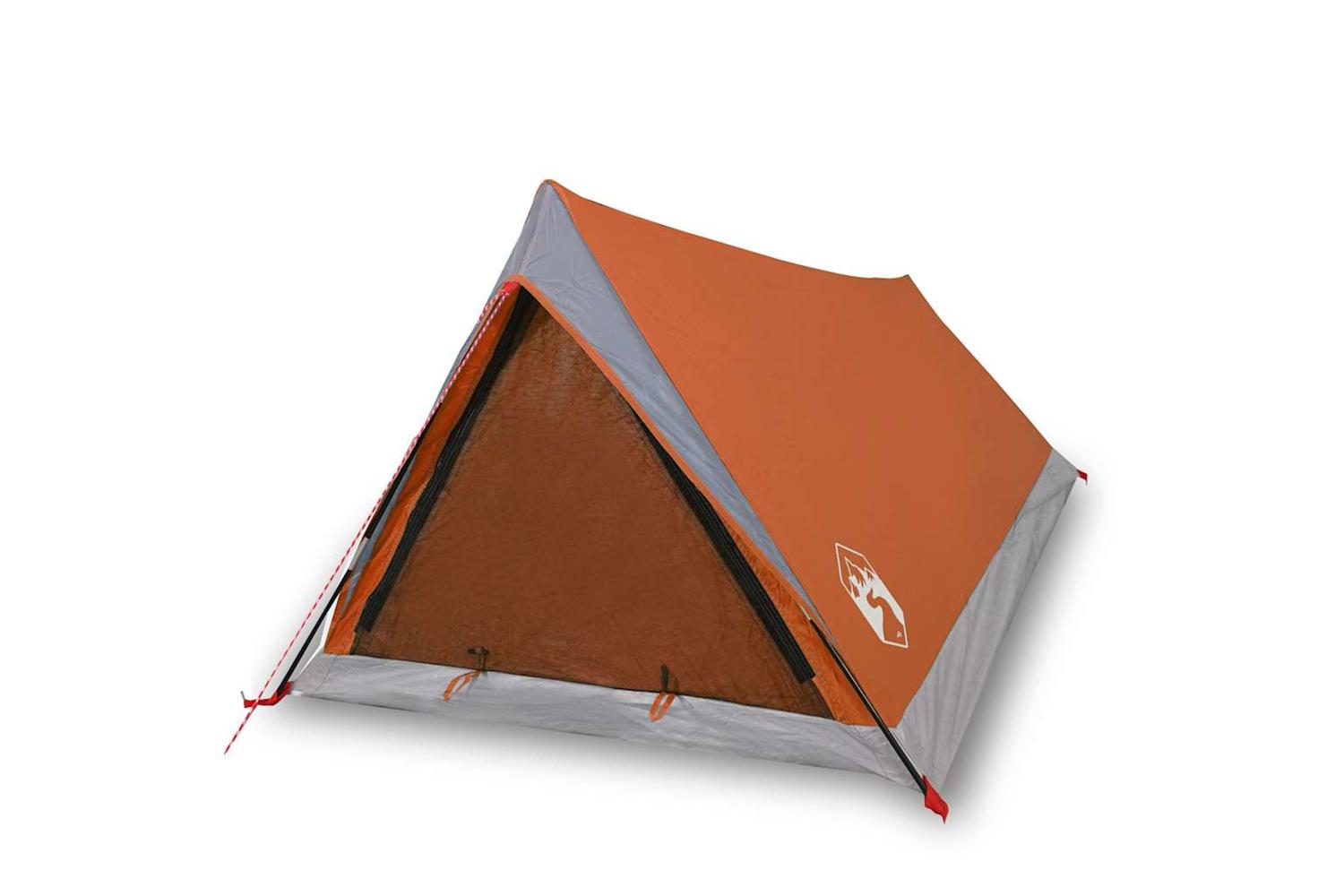 Vidaxl Camping Tent 2-person Grey And Orange Waterproof