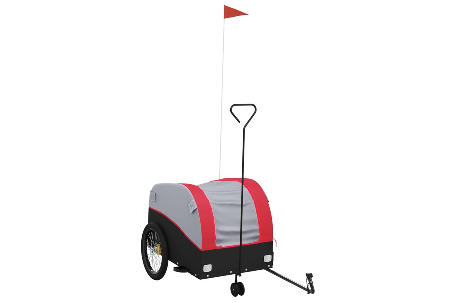 Vidaxl Bike Trailer Black And Red 45 Kg Iron