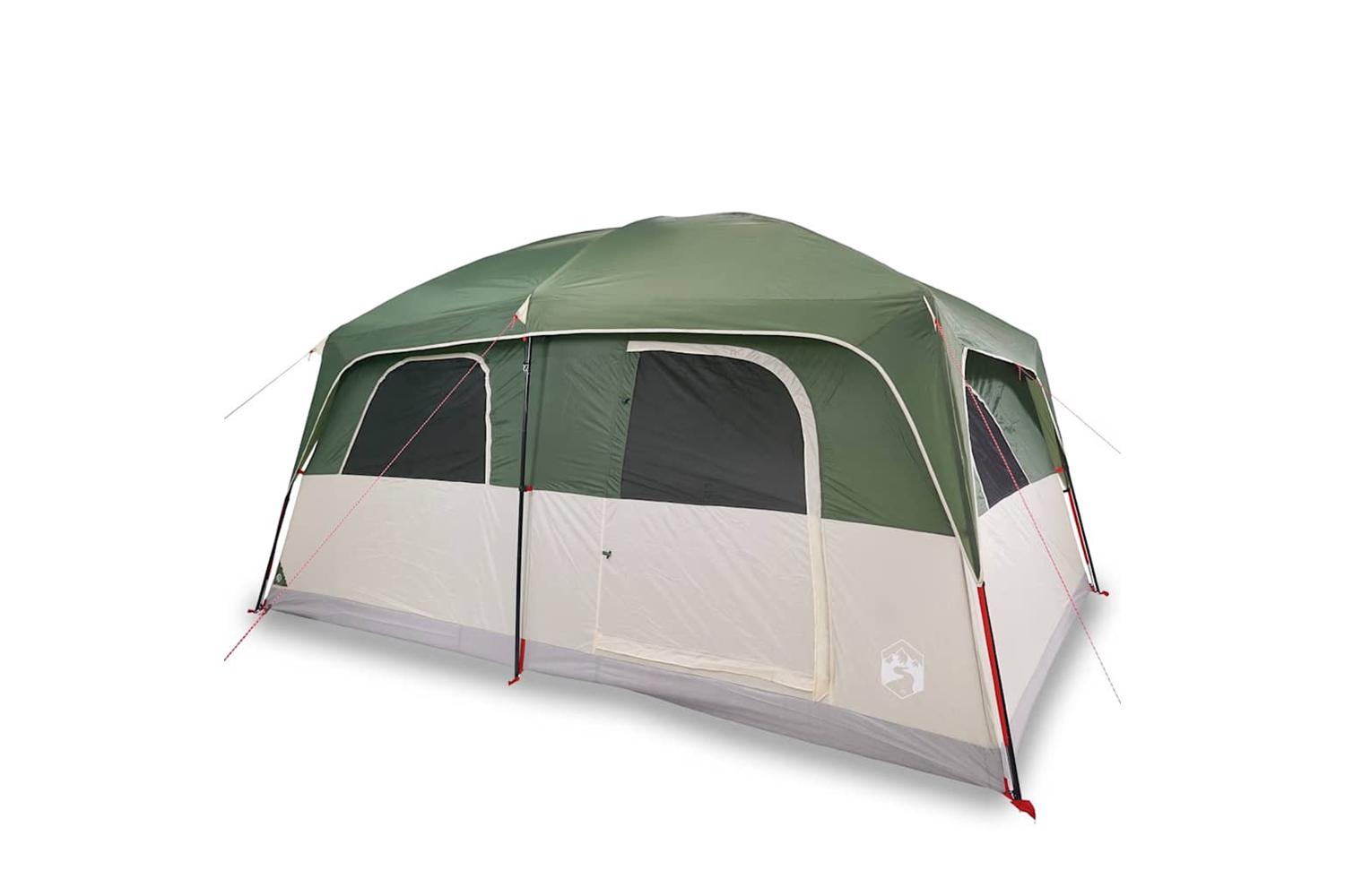 Vidaxl Family Tent Tipi 8-person Grey And Orange Waterproof