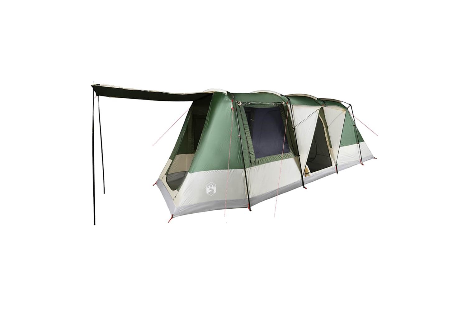Vidaxl Camping Tent Tunnel 4-person Green Waterproof
