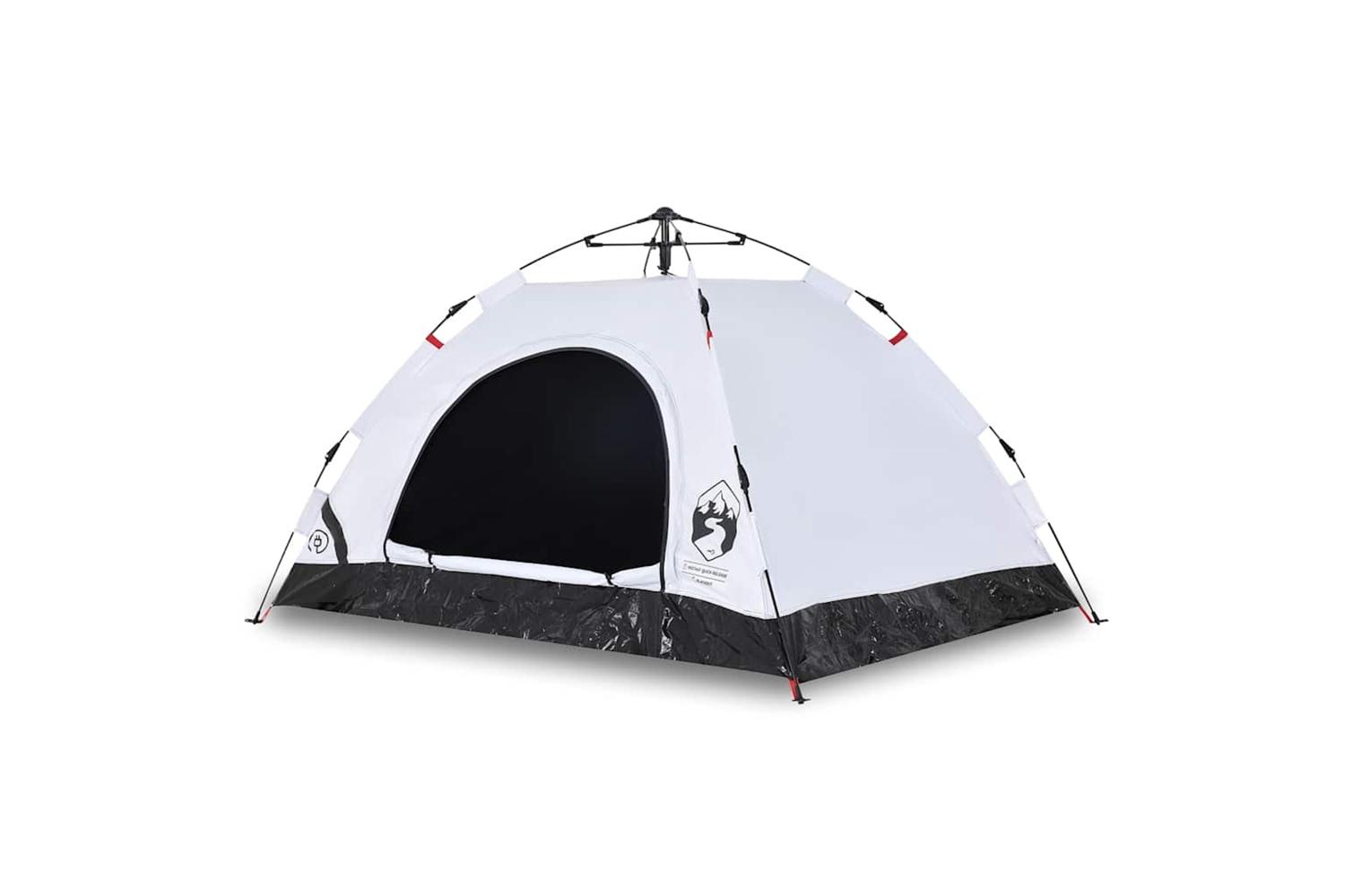 Vidaxl Camping Tent 4-person White Blackout Fabric Quick Release