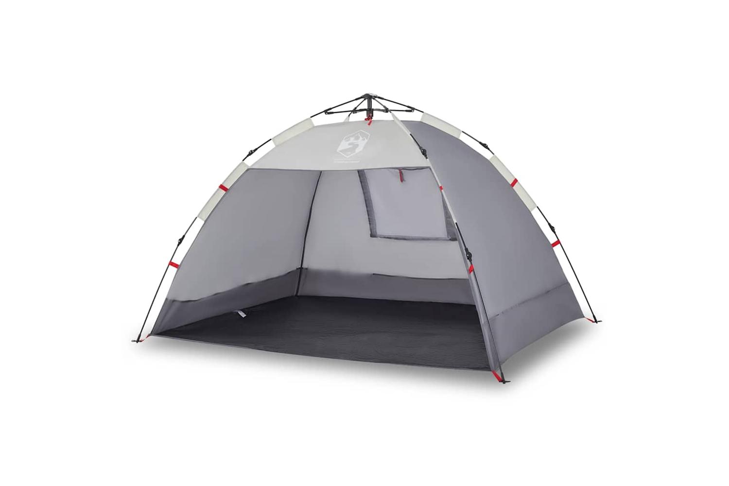 Vidaxl Beach Tent 2-person Grey Quick Release Waterproof