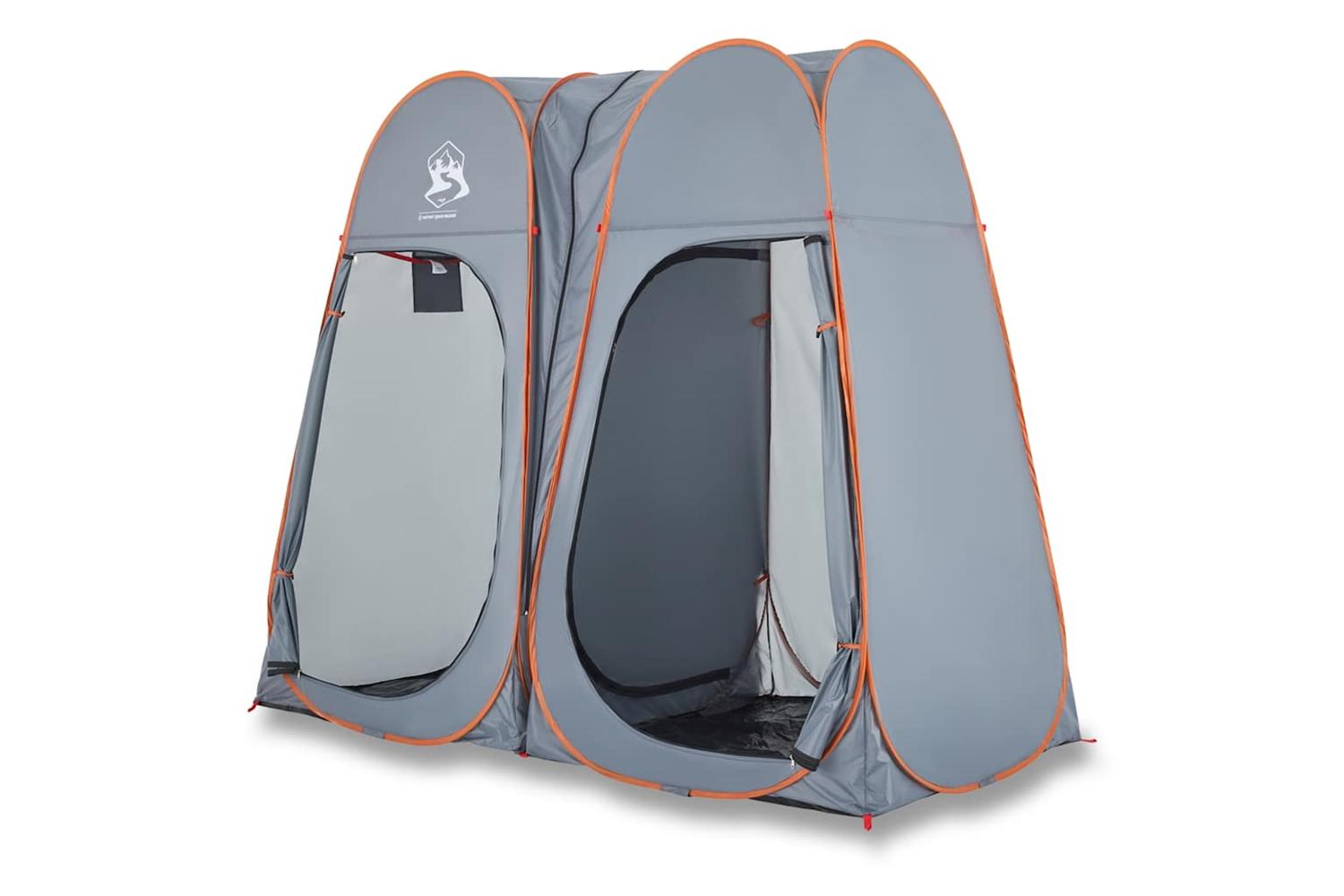 Vidaxl Privacy Tent Grey And Orange Pop-up Waterproof