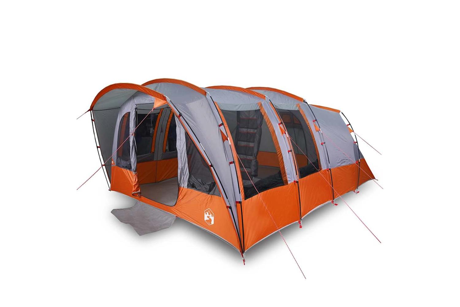 Vidaxl Camping Tent 5-person Grey And Orange Waterproof