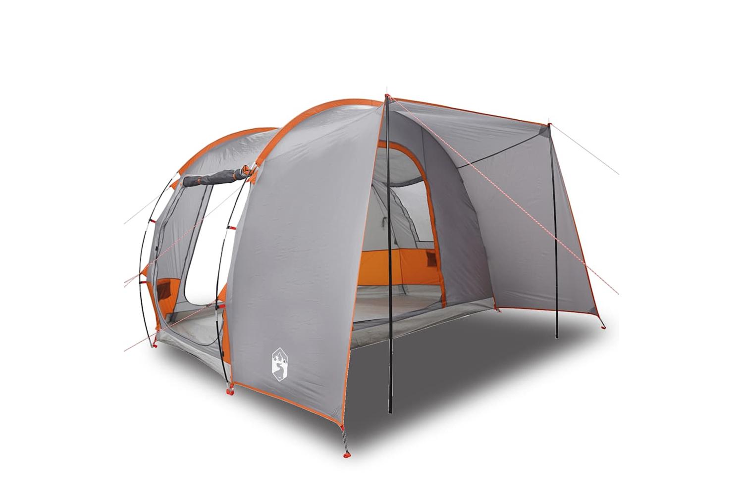 Vidaxl Car Tent 2-person Grey And Orange Waterproof