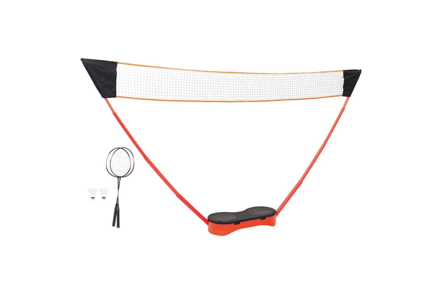 Vidaxl Badminton Set With 2 Rackets. Net & Storage Case 292x30x152 Cm