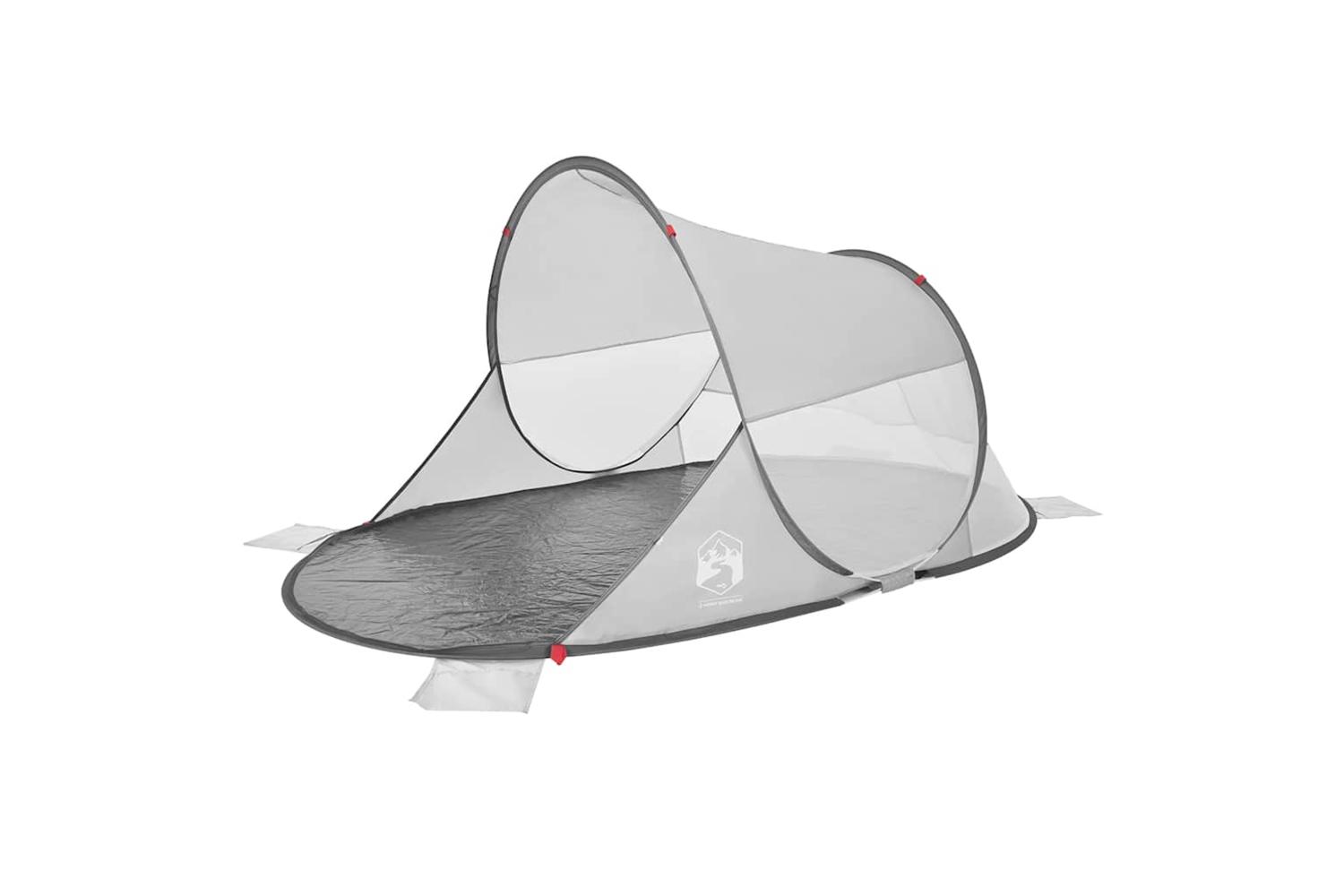 Vidaxl Beach Tent Grey Pop-up Waterproof