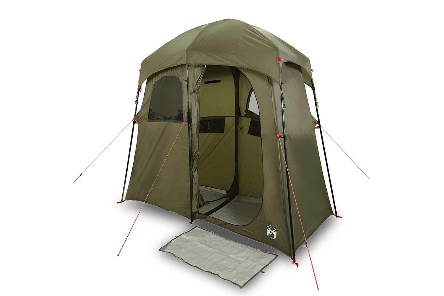 Vidaxl Shower Tent 2-person Olive Green Waterproof