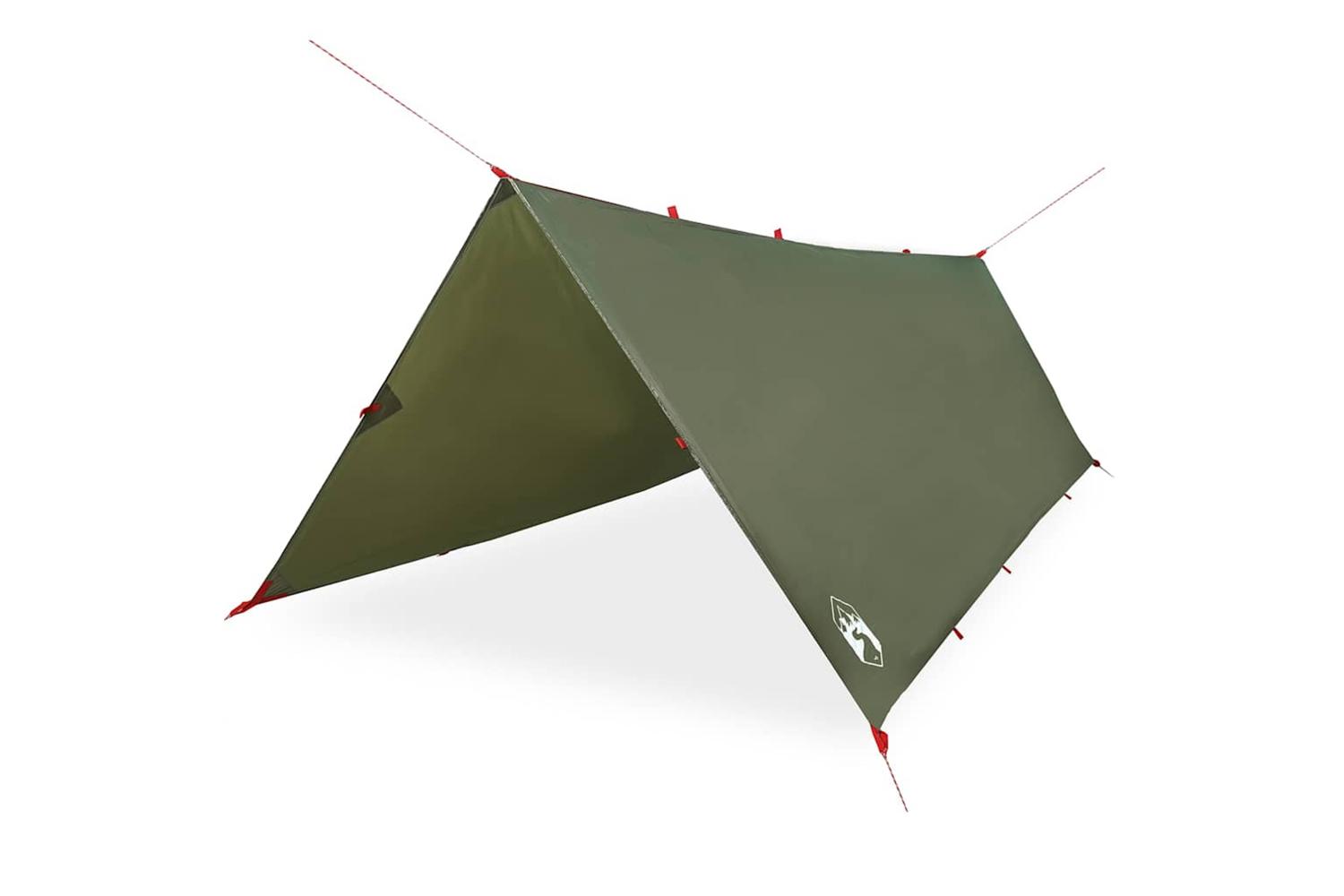 Vidaxl Camping Tarp Olive Green 406x306 Cm Waterproof
