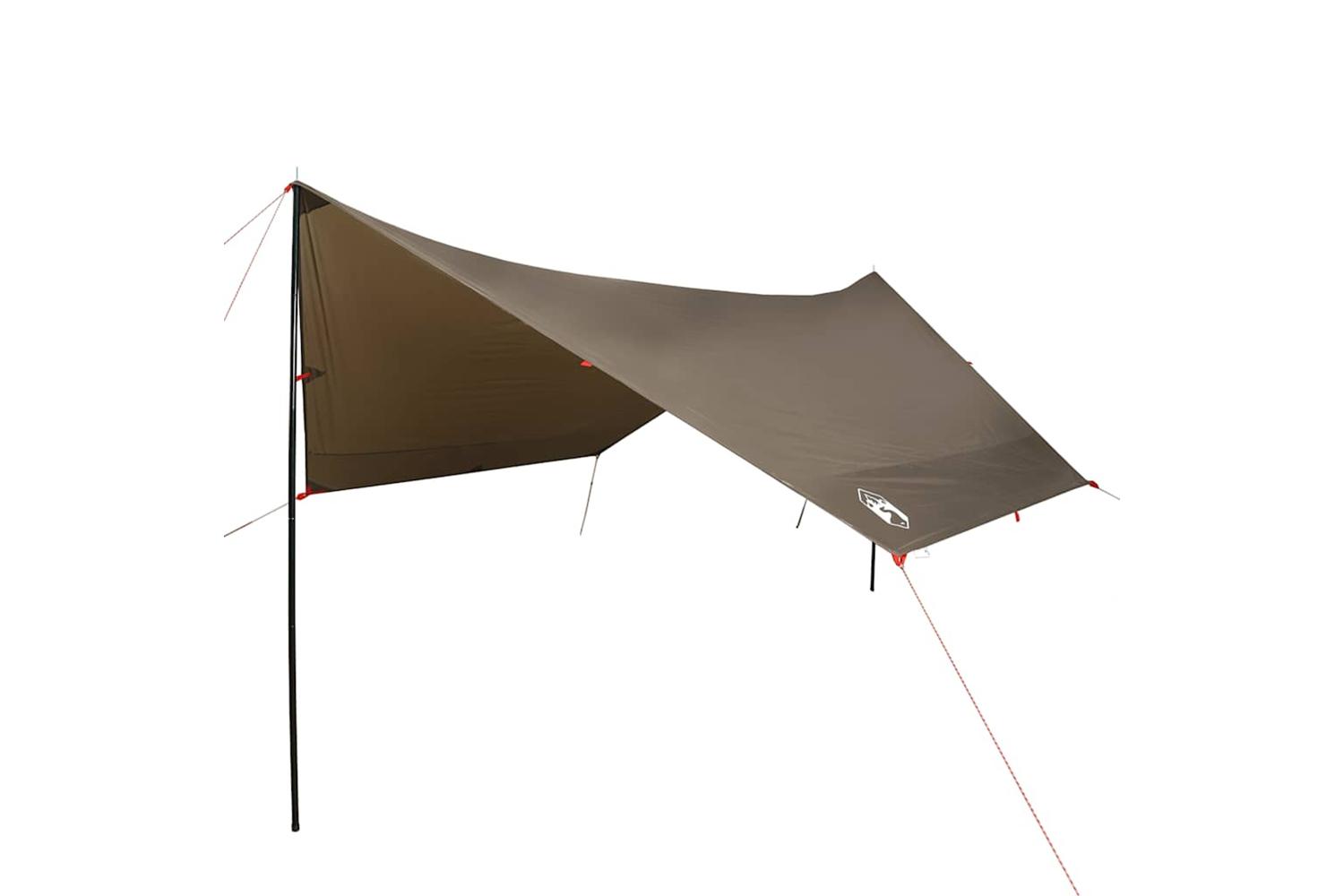 Vidaxl Camping Tarp Brown 438x376x212 Cm Waterproof
